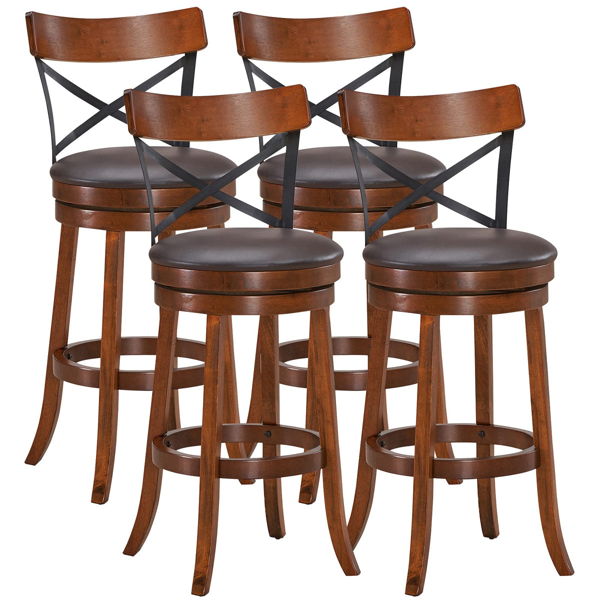Goflame 25”Height Kitchen Counter Bar Stools for Kitchen Island, Pub, and Restaurant