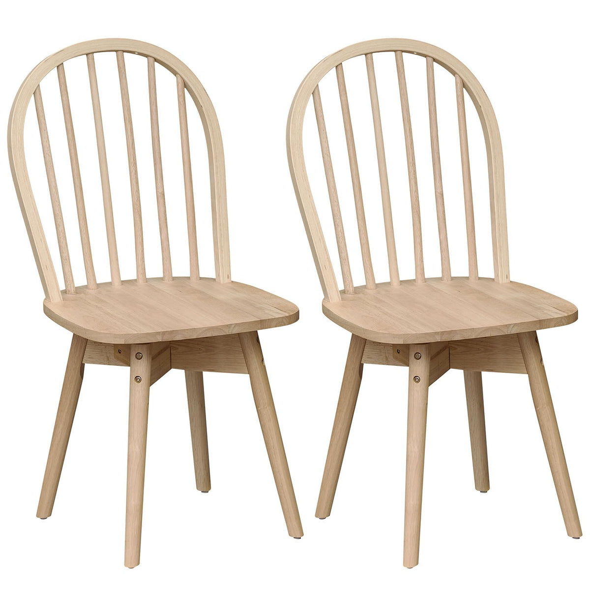 Goflame Windsor Dining Chairs Set of 2/4 Farmhouse Swivel Kitchen Chairs with Spindle Back