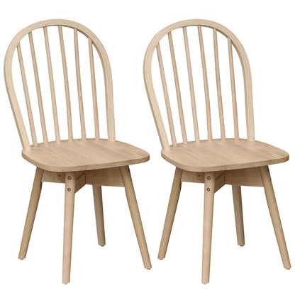 Goflame Windsor Dining Chairs Set of 2/4 Farmhouse Swivel Kitchen Chairs with Spindle Back