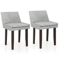 Goflame Linen Upholstered Accent Chairs w/Mid Back & Cushioned Seat