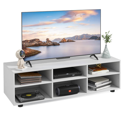Goflame TV Stand with Cube Storage - TV Console Cabinet w/ 6 Open Compartments