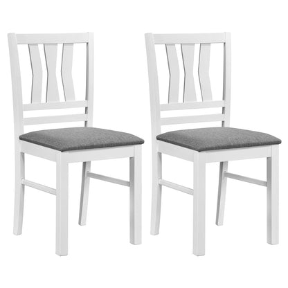 Goflame Wood Dining Chairs Set of 2/4 with Slat Back