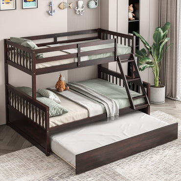 Twin Over Full Bunk Bed with Trundle - Goflame