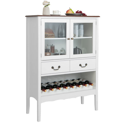 Goflame Buffet Wine Cabinet with Storage - Standing Sideboard