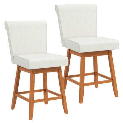 Goflame Modern Upholstered Bar Stools Set