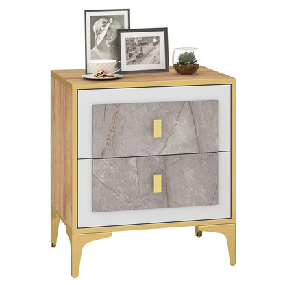 Goflame Modern Nightstand with 2 Drawers