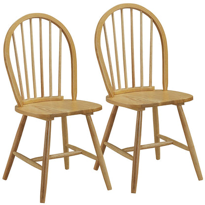 Goflame Set of 2 or 4 Windsor Chairs, Country Wood Chairs