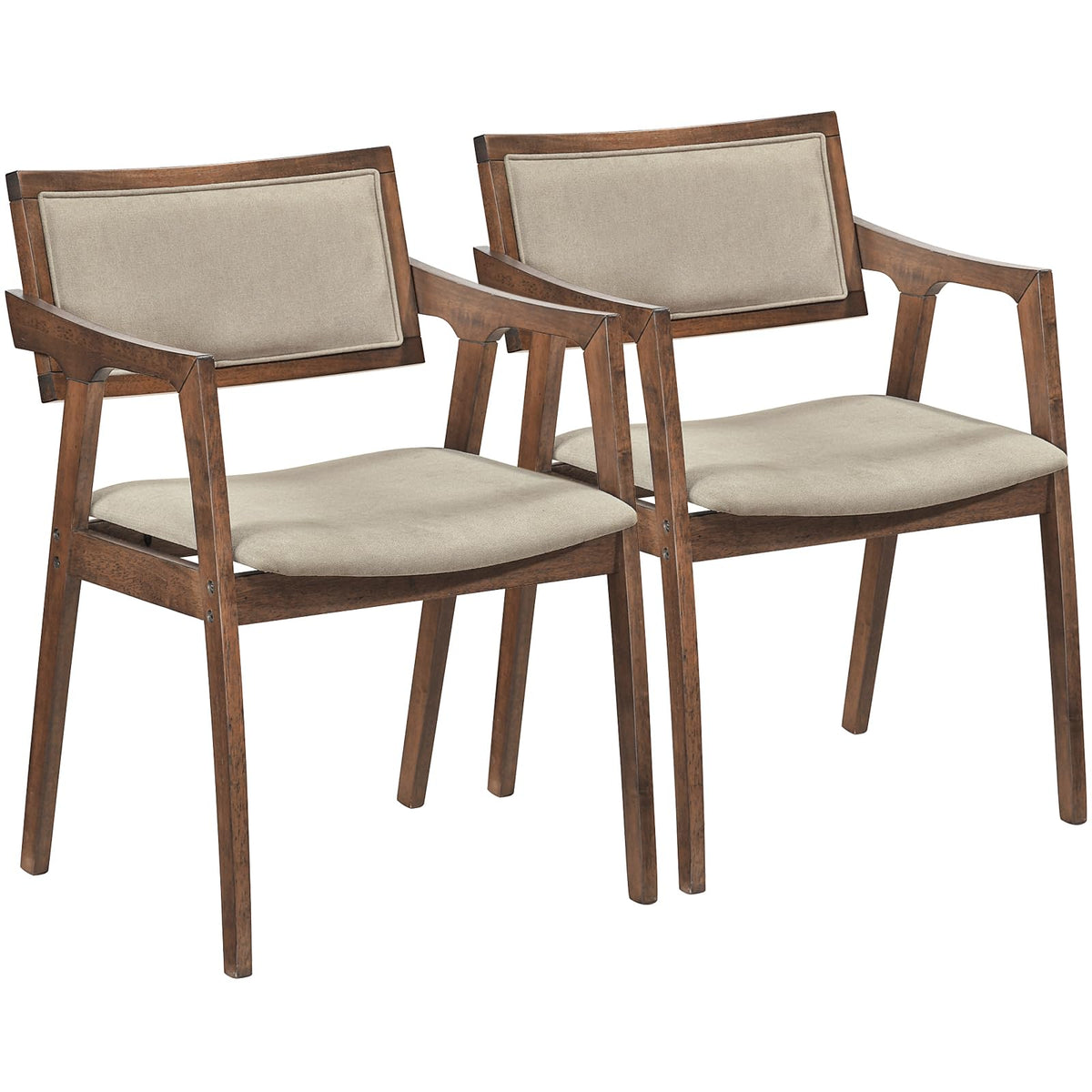 Goflame Rubber Wood Dining Chairs Set of 2/4