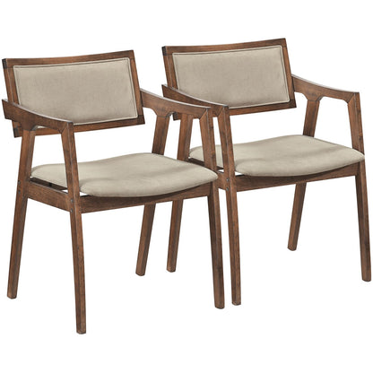 Goflame Rubber Wood Dining Chairs Set of 2/4