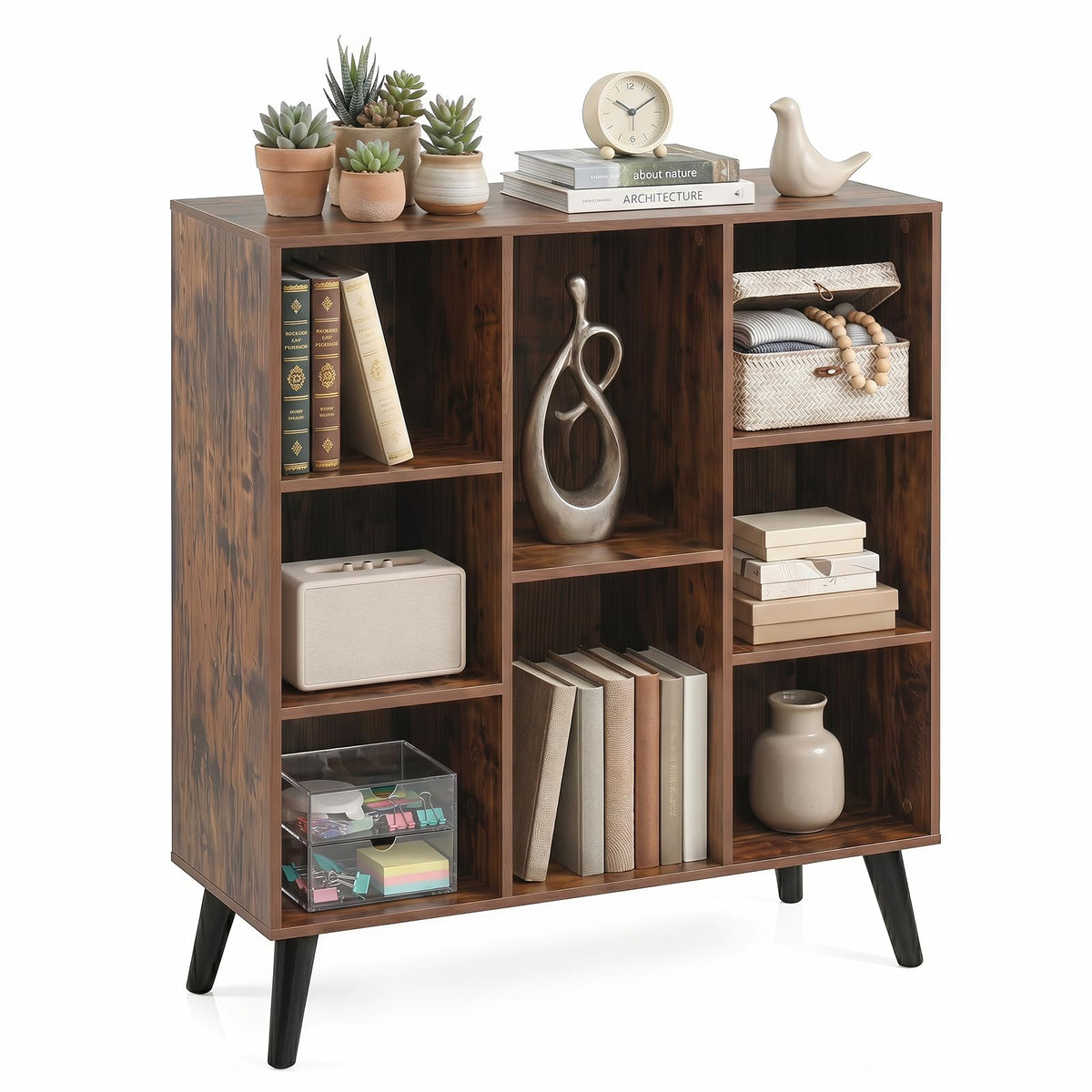 Goflame 8 Cube Bookshelf for Living Room & Home Office