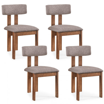 Goflame Upholstered Kitchen Chairs with Curved Backrest