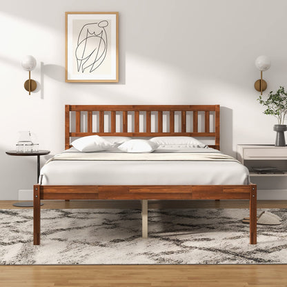 Goflame Wood Bed Frame with Headboard