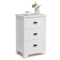 Goflame Nightstand with 3 Drawers, Bedside Table