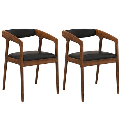 Goflame Modern Accent Chair - PU Leather Upholstered Armchairs w/Cozy Backrest & Padded Seat Cushion