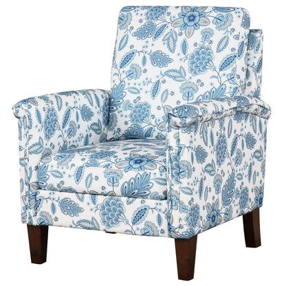 Goflame Upholstered Accent Chair with Floral Pattern