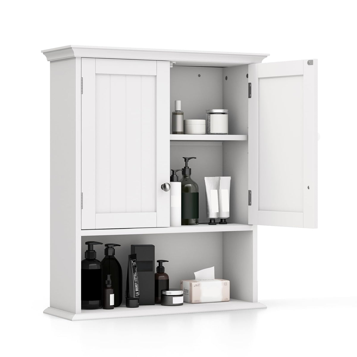 Goflame Wall Mounted Medicine Cabinets - Above Toilet Bathroom Cabinet with Adjustable Shelf