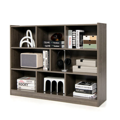 8 Cube Bookcase, Freestanding 3-Tier Open Bookshelf - Goflame