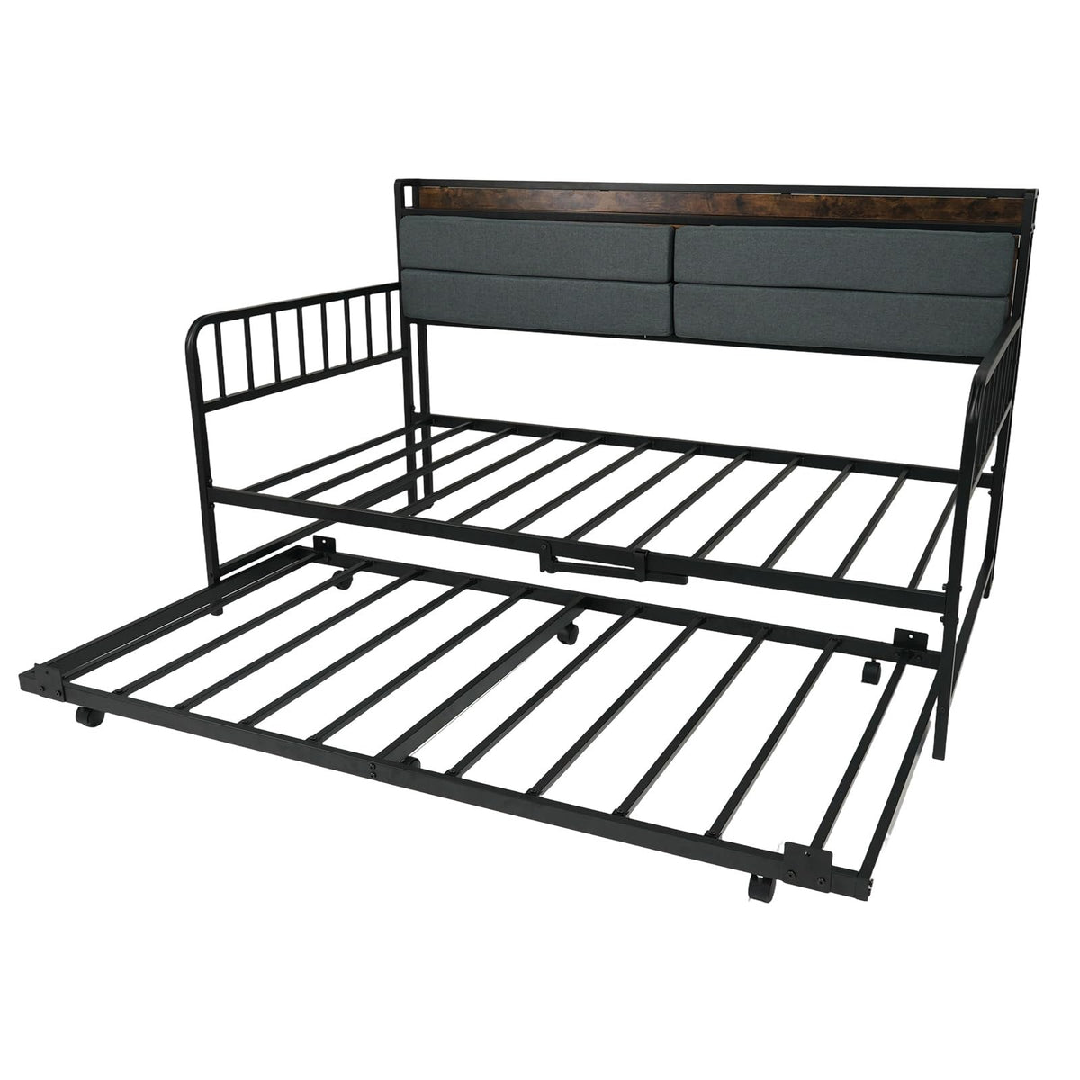 Goflame Daybed with Trundle Twin Bed Frame