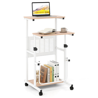 Goflame Small Standing Desk for School Lecture Home Office