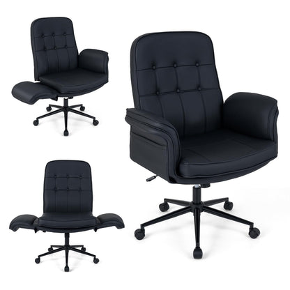Goflame Criss Cross Chair with Armrests & Wheels