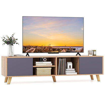 Goflame TV Stand for TVs up to 65 Inch, Entertainment Center with 2 Side Cabinets