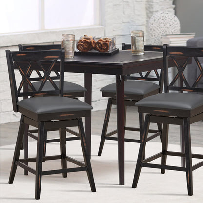 Goflame Bar Stool with Foot Rest Upholstered Cushion & Ergonomic Backrest