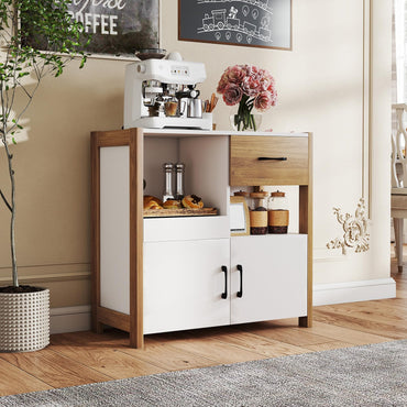 Goflame Buffet Sideboard with Pull-Out Shelf