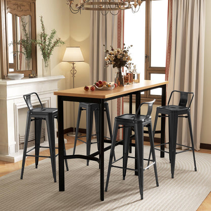 Goflame Metal Bar Stools Set of 4 for Kitchen Island