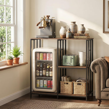 Goflame Kitchen Bakers Rack | 3-Tier Microwave Stand Stand with Open Shelves