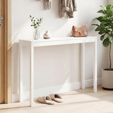 Goflame Wood Console Table | 48" Narrow Entryway Table with Solid Wood Legs & Thickened Top