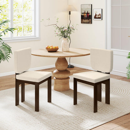 Goflame Soft Sherpa Upholstered Kitchen Dining Room Chairs（2/4）