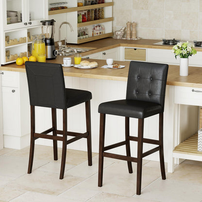 Goflame Bar Stools Set of 2/4 with Button Tufted Back