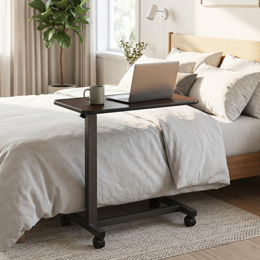 Goflame Overbed Table with Lockable Rolling Wheels