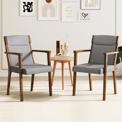 Goflame Mid Century Modern Dining Chairs Set of 2/4 Upholstered Accent Chair with High Back