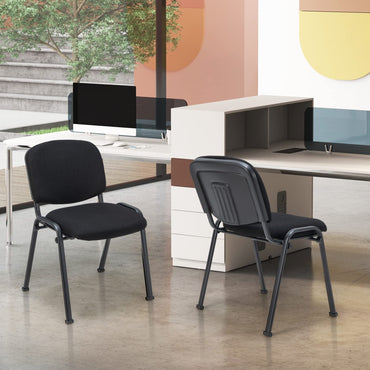 Goflame 10-Pack Conference Chair Set - Stackable Guest Chair with Metal Frame