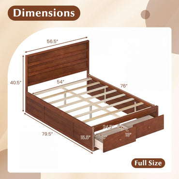 Goflame Bed Frame with Storage Drawers