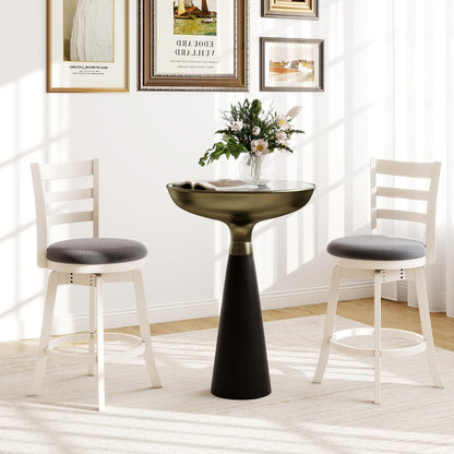 Goflame 25" Counter Height Stools Set of 2/4 with Fabric Upholstered Seat