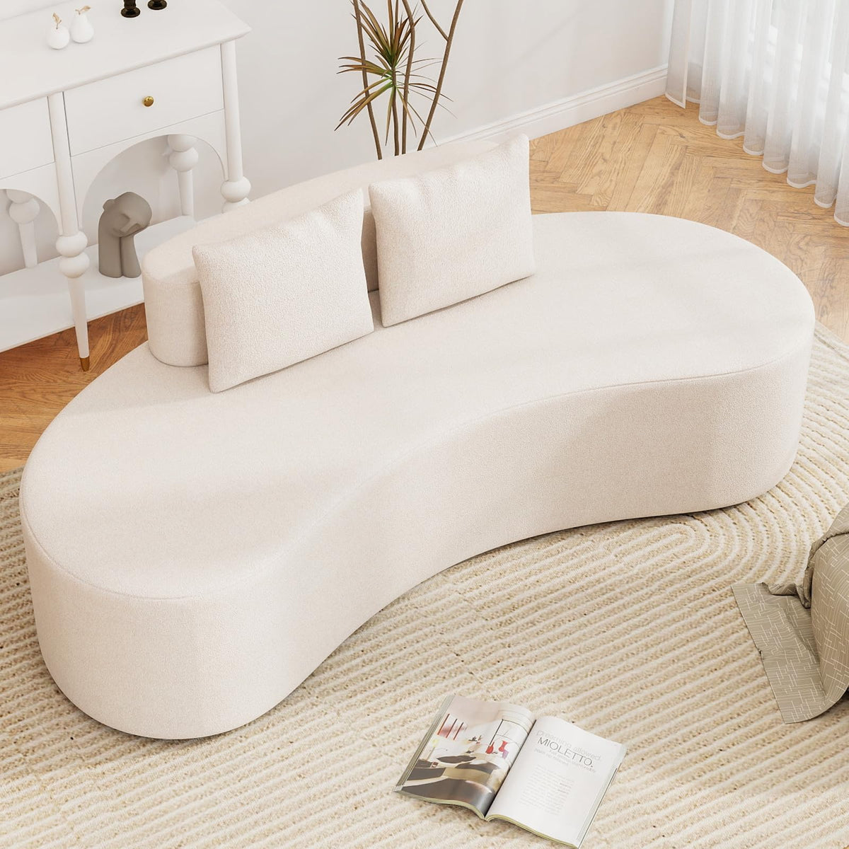 Goflame 78.5" Sofa Couch, Upholstered Loveseat