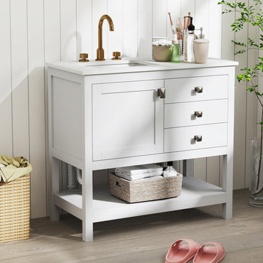 Goflame Bathroom Vanity with Ceramic Sink