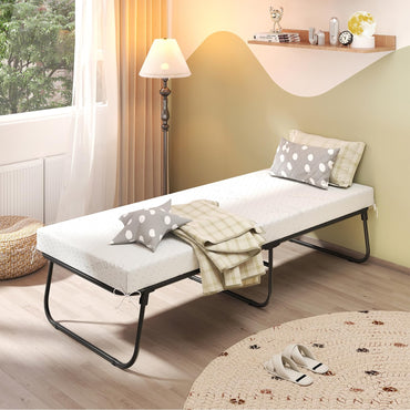 Goflame Folding Bed with Mattress for Adults