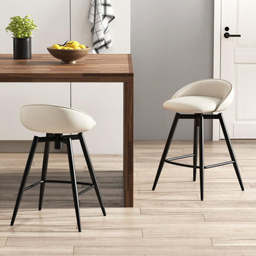 Goflame Swivel Bar Stools Set of 2/4 25" Counter Height Bar Chairs