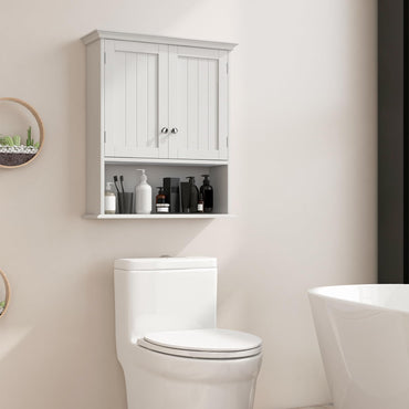 Goflame Wall Mounted Medicine Cabinets - Above Toilet Bathroom Cabinet with Adjustable Shelf