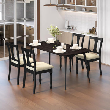Goflame Wood Dining Chairs Set Farmhouse Dining Room Chair with Cushion Seat, Armless Wooden Dining Side Chairs