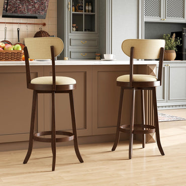 Goflame 30.5" Swivel Bar Stools Set for Kitchen Island Dining Room Pub