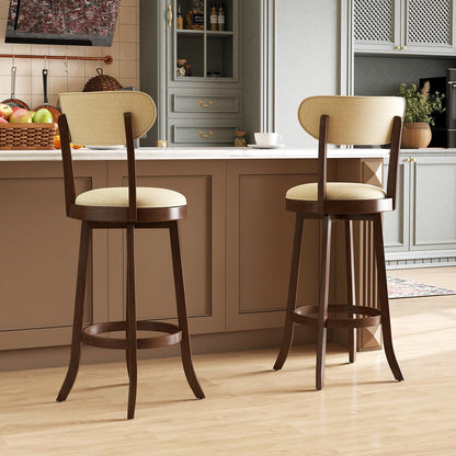 Goflame 30.5" Swivel Bar Stools Set for Kitchen Island Dining Room Pub