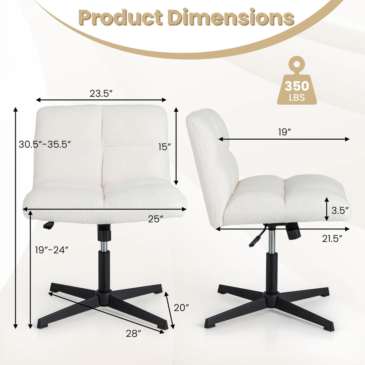 Cross Legged Office Chair - Goflame