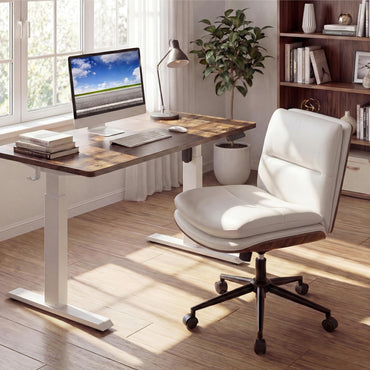 Goflame Armless Office Chair with Wheels for Home Office & Bedroom