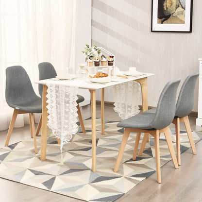 Goflame Set of 2 or 4 Modern Fabric Dining Chairs, Upholstered Accent Chair, Grey