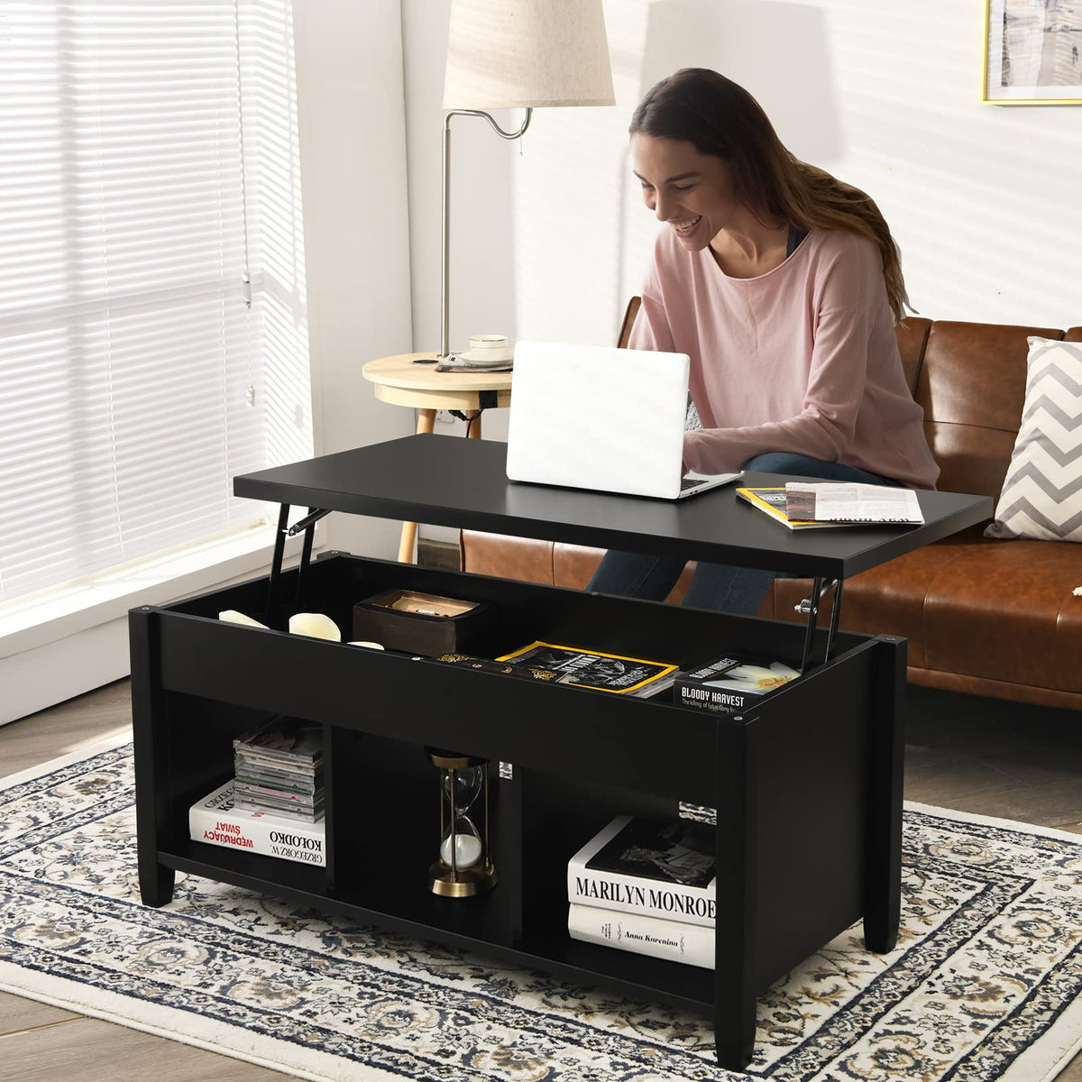 GOFLAME Lift Top Coffee Table for Living Room