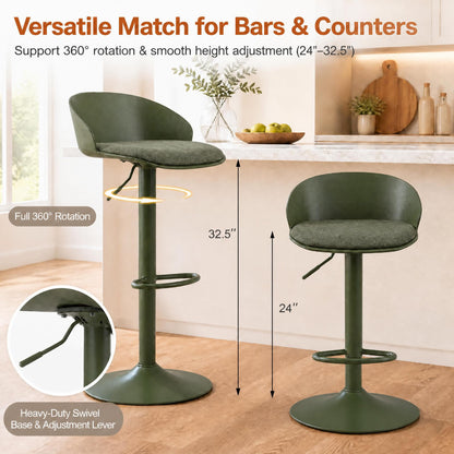 GOFLAME Bar Stools Set of 2/4 Adjustable Bar Height Stools